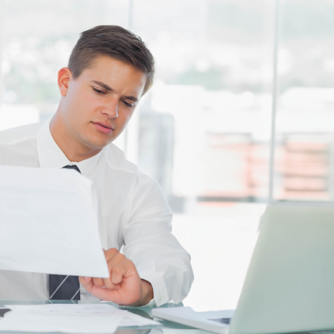 Customer using works on immigration docs in Washington, ensuring accuracy & certification for government or USCIS submission.