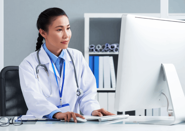 A doctor use medical records translation services for accurate, confidential translations of medical documents.