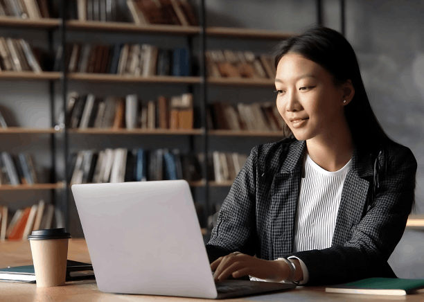 A student uploads a transcript while Vietnamese Translation Services in Washington handle academic translation.