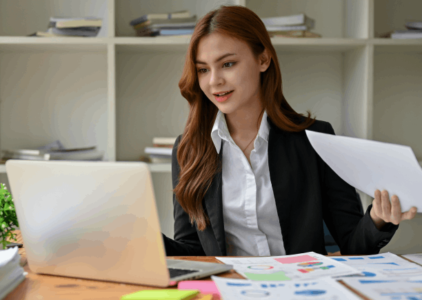 A translator providing a certified academic translation packet while Russian Translation Services in Washington meet school.